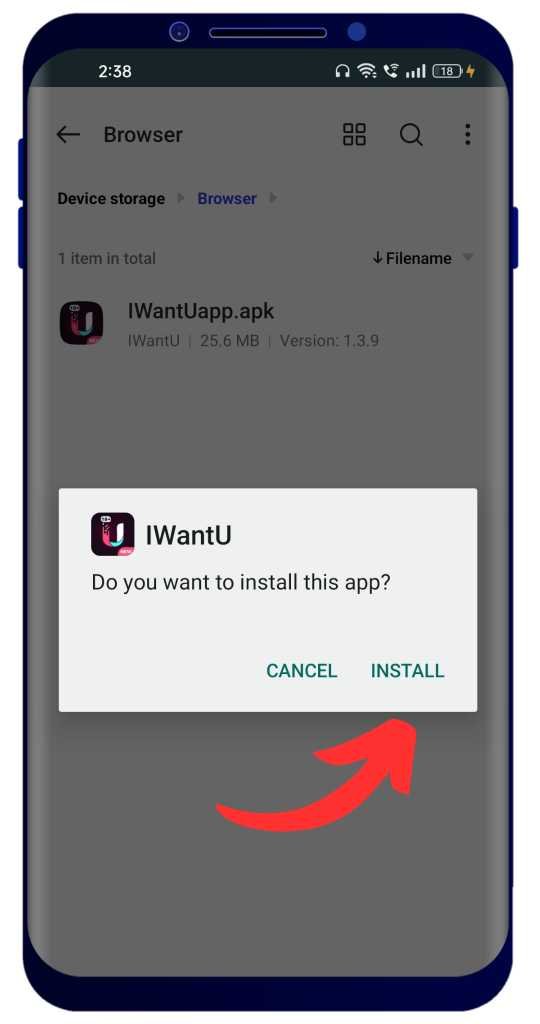 Install IWantU App